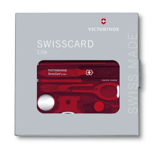SWISS CARD LITE red translucen VICTORINOX 