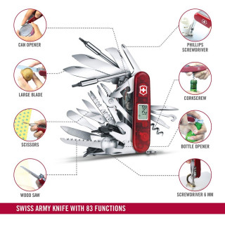 SWISS CHAMP XAVT red transluce VICTORINOX 