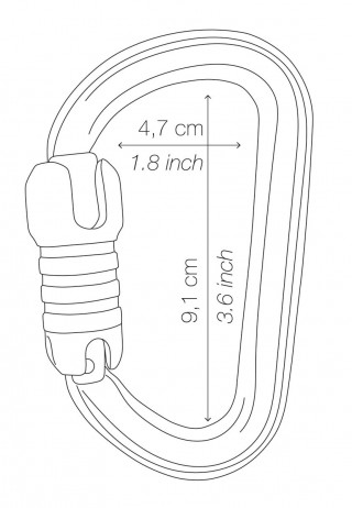 Bm'D Petzl karabiner 