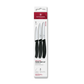 VICTORINOX Set kuhinjskih noževa 3kom crni 