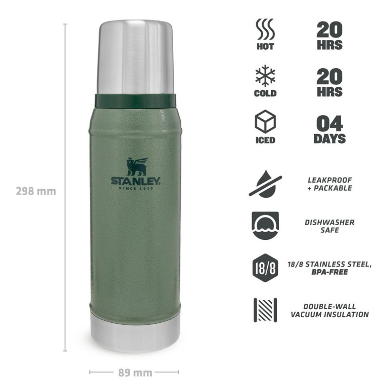 Stanley Classic Legendary termos boca  0.75L zelena 