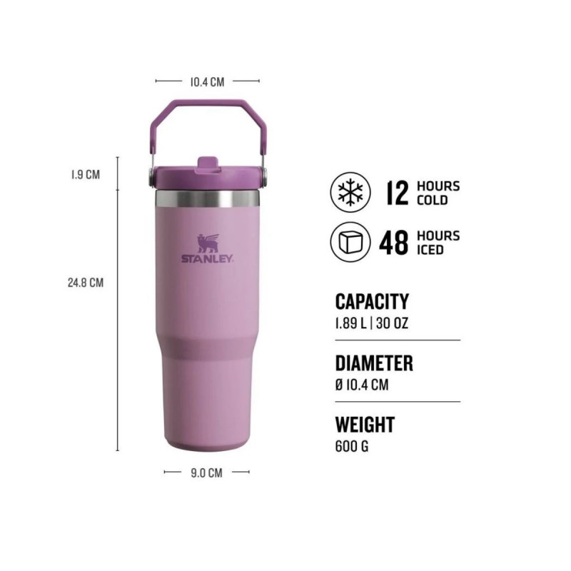 Stanley IceFlow™ Flip Straw Tumbler 0.89L čaša lila 