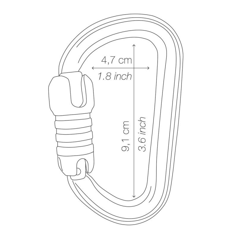 Bm'D Petzl karabiner 